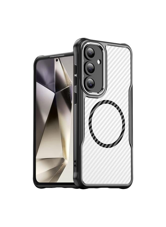 S-TOP Case For Samsung Galaxy S24+ 5G Carbon Fiber Texture MagSafe Translucent Phone Case - Image 2