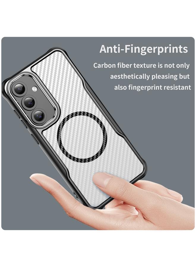 S-TOP Case For Samsung Galaxy S24+ 5G Carbon Fiber Texture MagSafe Translucent Phone Case - Image 5