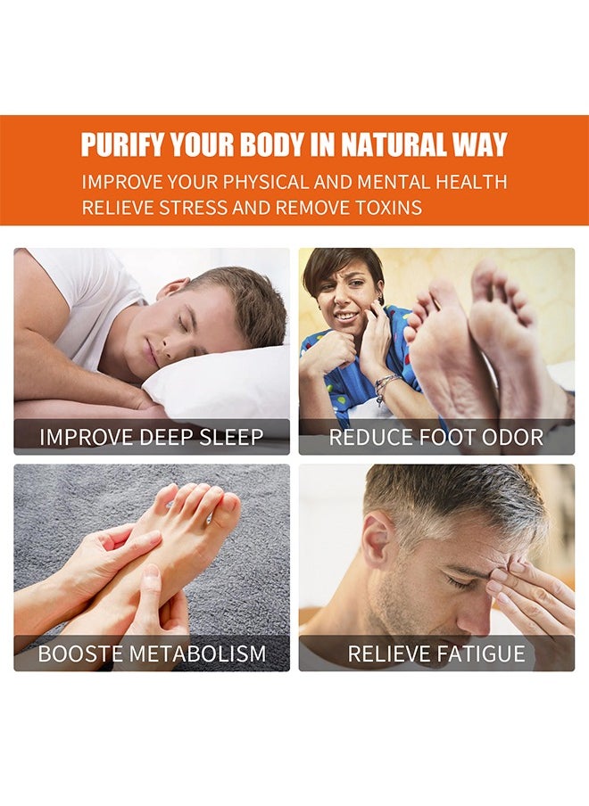SOUTH MOON Deep Cleansing Foot Pads - Ginger Extract Foot Pads Vitamin C Foot Patch Bamboo Vinegar Soothing Meridians and Activating Meridians Relieve Physical and Mental Stress Sleep Sole Stick Foot Care  - Image 3