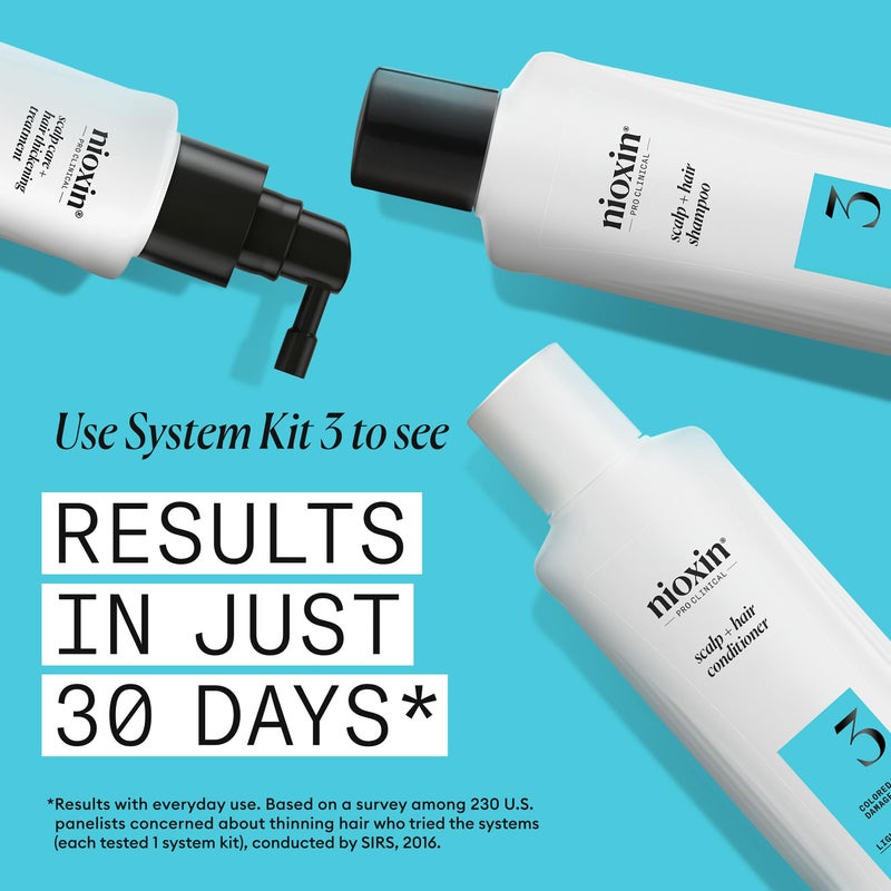 Nioxin System 3 Scalp + Hair Thickening Treatment | Serum for Colored or Damaged Hair with Light Thinning | 3.4 Fl oz. - Image 4