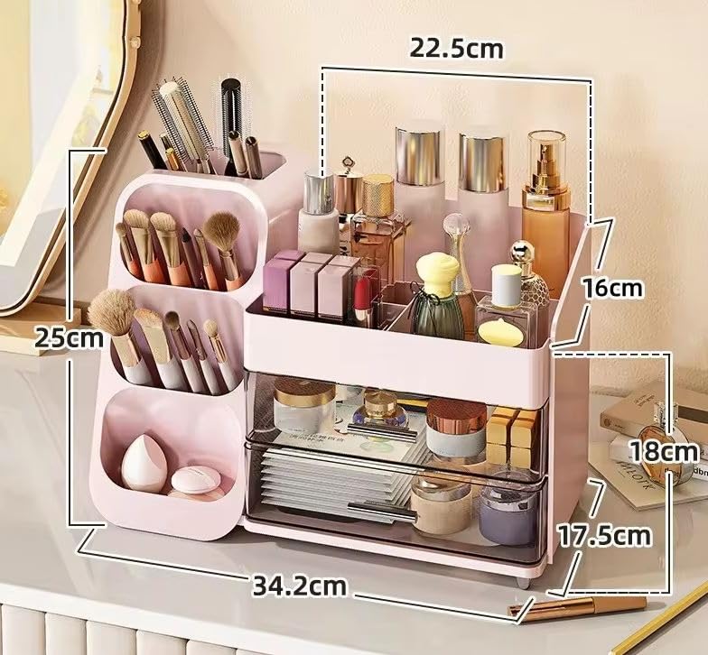 Azelf منظم تجميل محمول بلاستيكي قائم على المكتب من أزيلف - Image 2