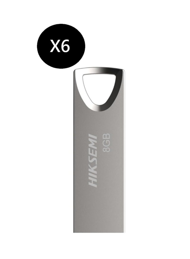 HIKSEMI Bundle Of 6 Metal 8GB USB Flash Drive, HS-USB-M200