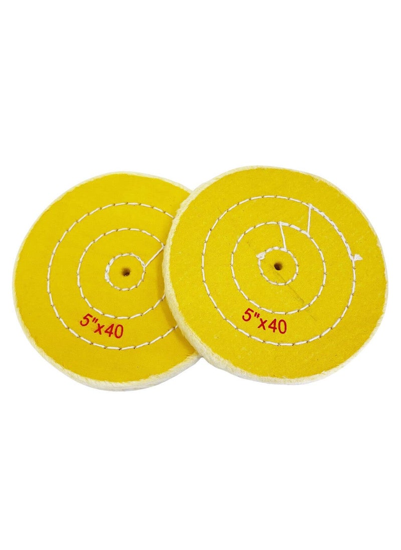 SWISSO SWISSO 2 Jewelers Buff Yellow Treated Polishing Buffing Wheel 5 Jewelry Buffer 40 Ply 