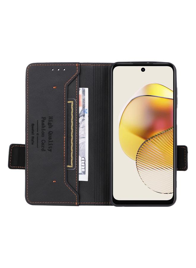 erorex Case For Motorola Moto G13 / G23 / G53 Magnetic Clasp Flip Leather Phone Case - Image 4