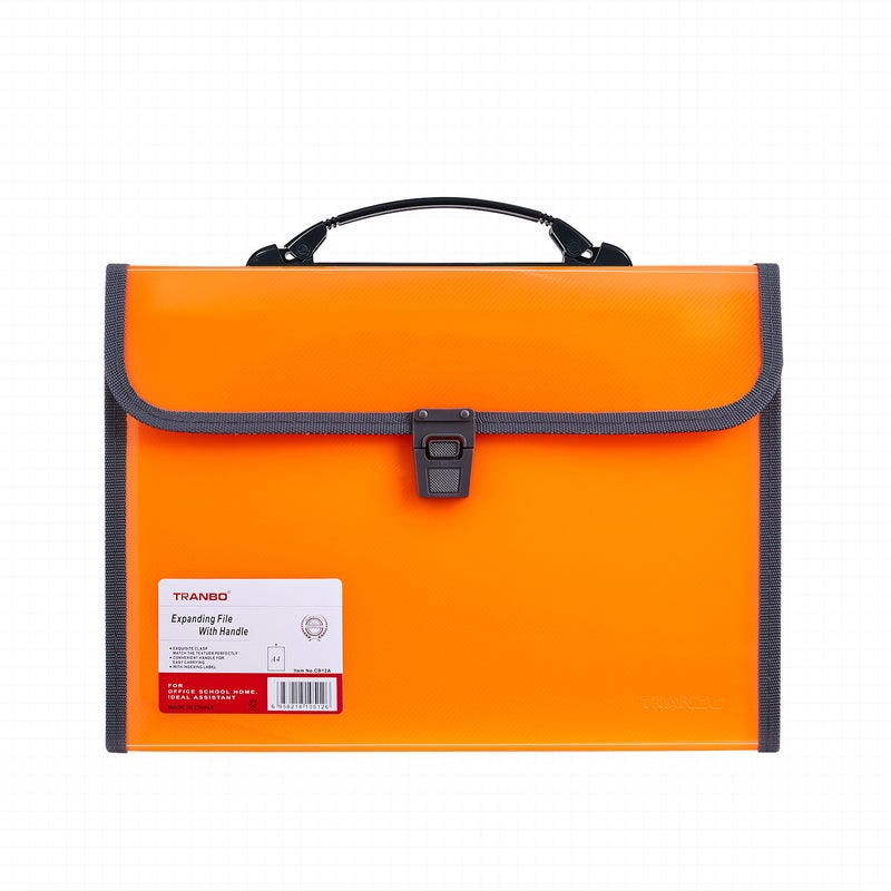 Tranbo/Full Standard A4 Portable Fashion Business Buckle 13-Compartment Fc Organ Bag Student Subject Test Paper Storage - Image 1
