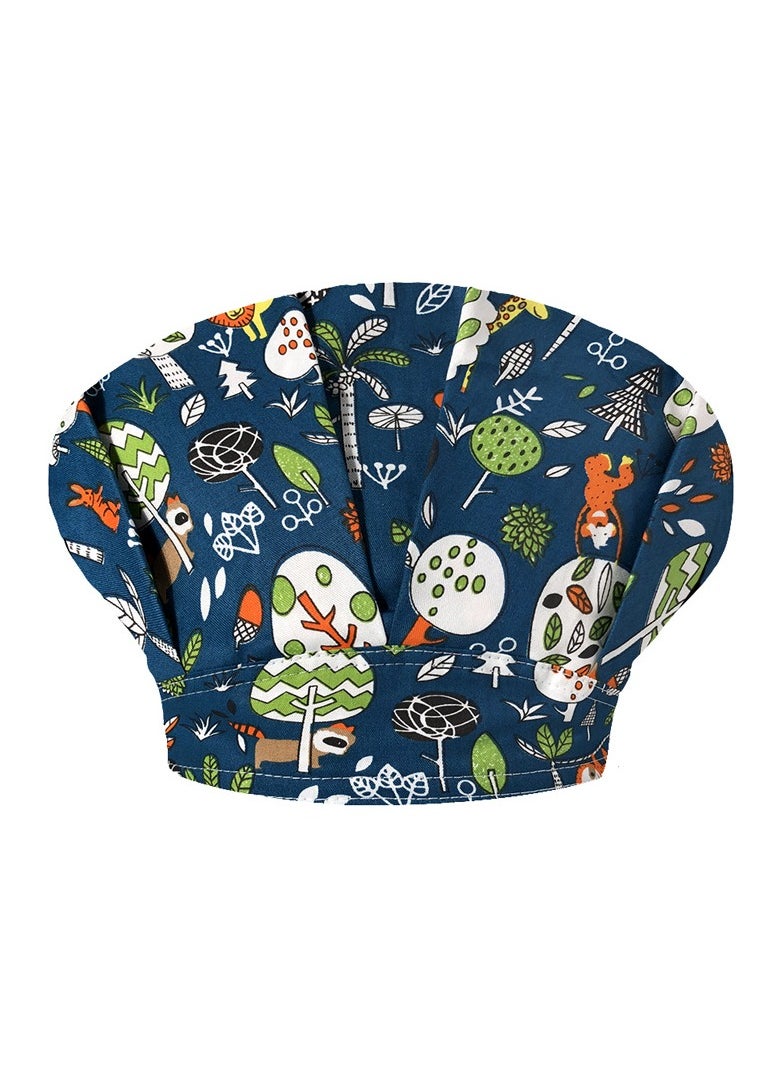 KUYING Printed Small Animal Cute Nurse Hat All Cotton Medical Work Fluffy Hat 
