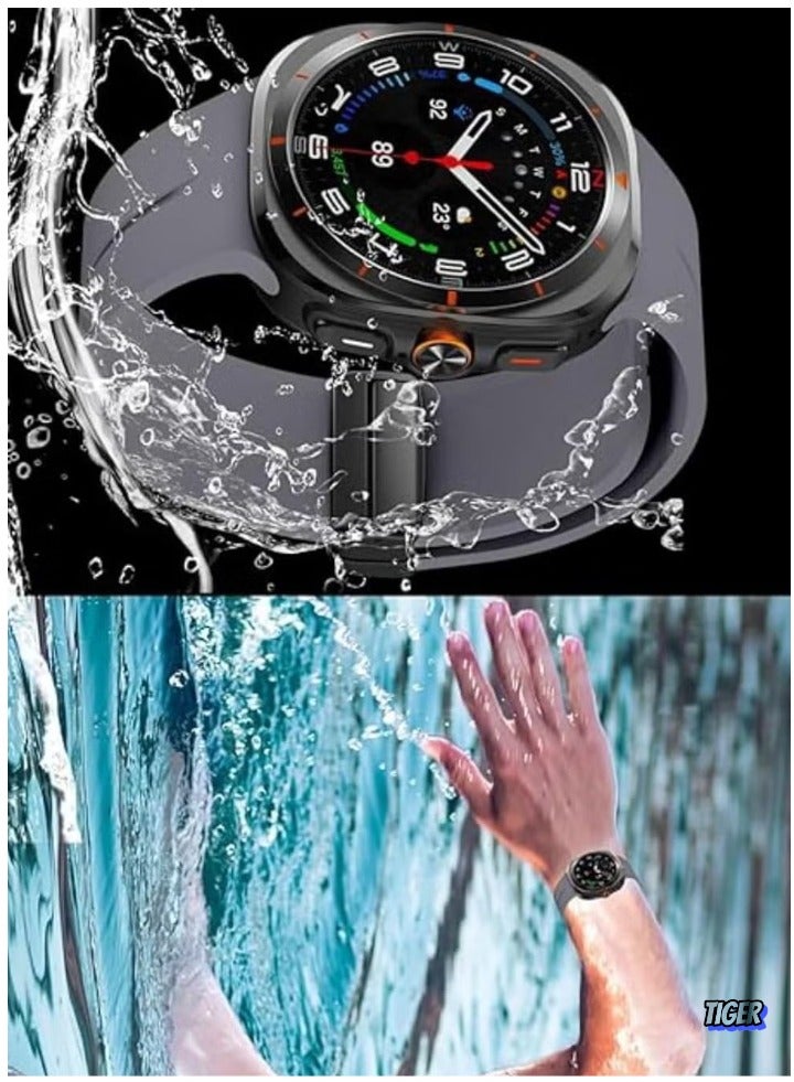TIGER Magnetic Band Compatible with Samsung Galaxy Watch 7 Ultra 2024 – Silicone Sports Strap, D-Buckle Replacement, No Gap Design, Magnetic Closure, Stylish and Comfortable Band for Men & Women - Image 2