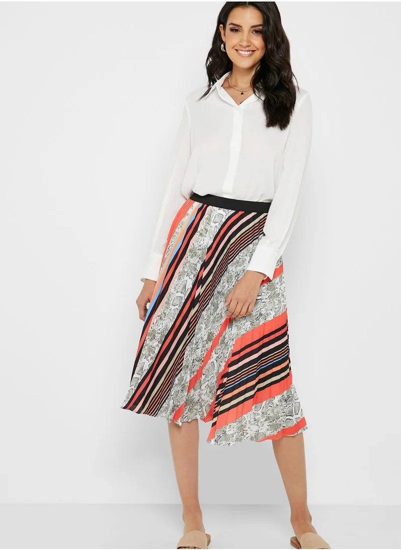 KOTON Prints Pleated Skirt