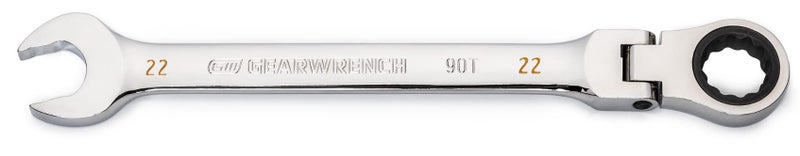 GEARWRENCH 22mm 4 Degree Swing Arch 12 Point Flex Head Ratcheting Combination Wrench 86722