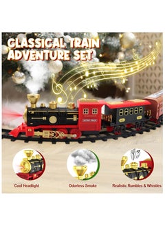 Beauenty Electric Train Set for Toddlers Age 3-5 Year Old, Toy Train Set with Steam Engine,  Train Set with Long Track Lights Sound for Boys Girls Holiday Decoration  - Image 3