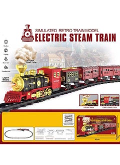 Beauenty Electric Train Set for Toddlers Age 3-5 Year Old, Toy Train Set with Steam Engine,  Train Set with Long Track Lights Sound for Boys Girls Holiday Decoration  - Image 1