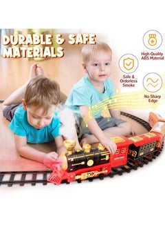 Beauenty Electric Train Set for Toddlers Age 3-5 Year Old, Toy Train Set with Steam Engine,  Train Set with Long Track Lights Sound for Boys Girls Holiday Decoration  - Image 5