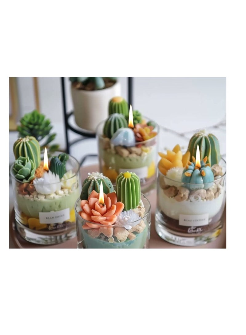 OASIS-TH 10 Packs Succulent Silicone Mold, DIY Cactus Flower Resin Casting Molds 3D Resin Crafts for Cake Decorating, Handmade Candle, Epoxy Resin, Polymer Clay, Fondant, Wax, Etc  - Image 3