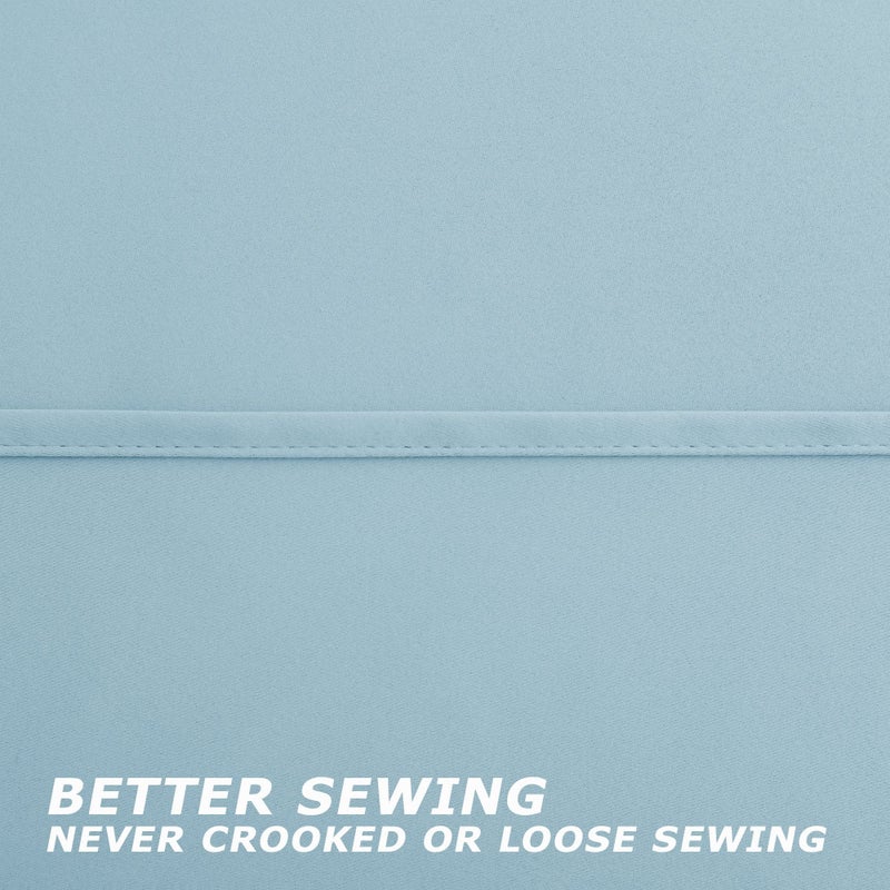 KOUFALL الستائر Koufall Baby Blue Blackout لحضانة 2 لوحات قصيرة من الإضاءة الإضاءة الستار الستار الغامق للأطفال غرفة نوم 54 بوصة الطول - Image 5