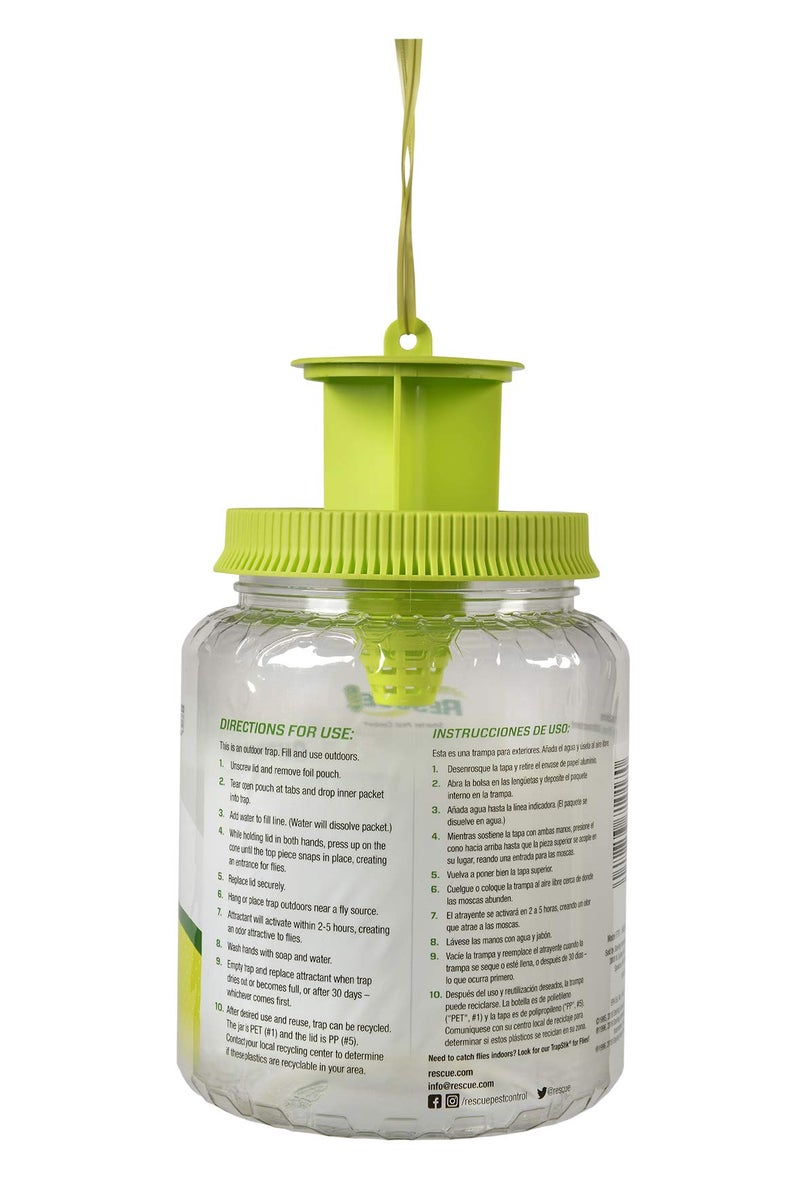 RESCUE! Outdoor Fly Trap - Reusable - 3 Traps - Image 3
