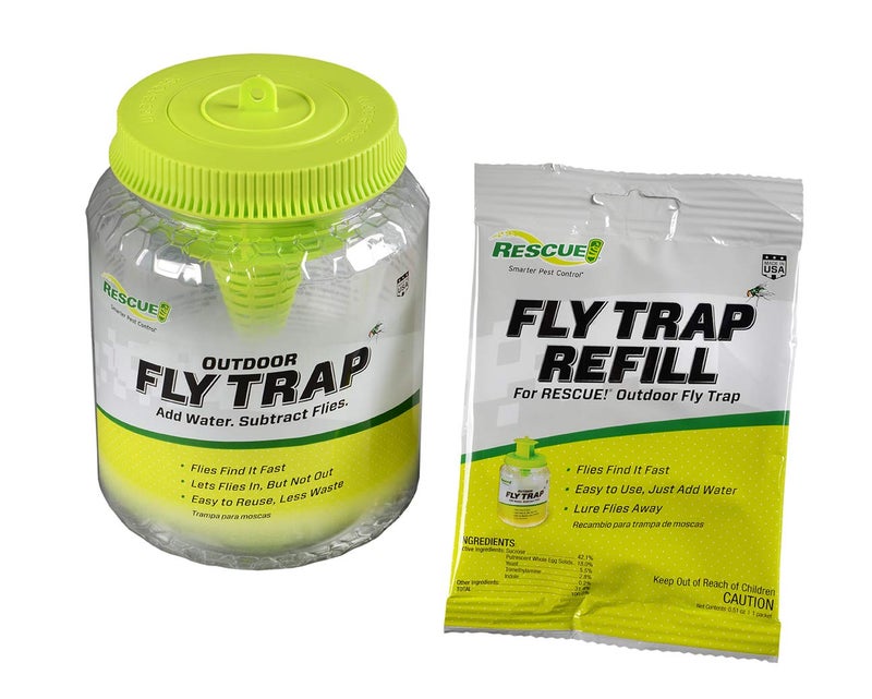 RESCUE! Outdoor Fly Trap - Reusable - 3 Traps - Image 2