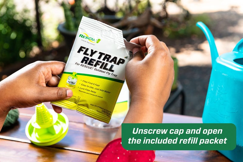 RESCUE! Outdoor Fly Trap - Reusable - 3 Traps - Image 4
