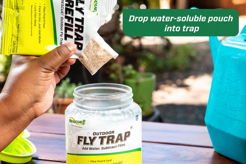 RESCUE! Outdoor Fly Trap - Reusable - 3 Traps - Image 5