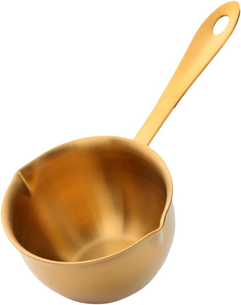 Stainless Steel Sauce Pan Small Metal Pot with Handle, Mini Pour Oil Wok for Cooking Milk, Chocolate, and Sauces, Kitchen Multipurpose Saucepan for Home Use - Image 1