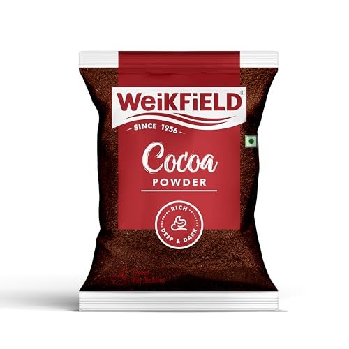 Weikfield Cocoa Powder 1 kg Pouch| Low Fat Rich & Decadent Pure Cocoa Powder| Unsweetened Dark Cocoa for Baking, Desserts, Smoothies, Brownies, Hot Chocolate & Cakes - Image 1