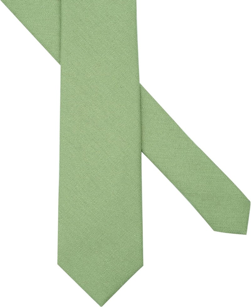 BELLUNO Men's Skinny Ties, Cotton Linen Blend 2.5 inch Solid Neckties - Image 3