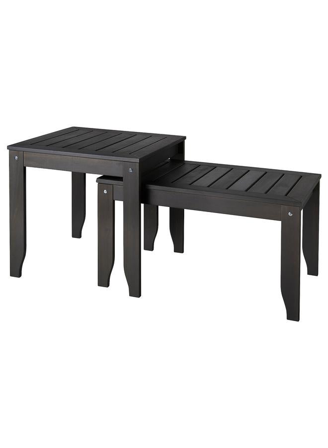 erorex Nest Of Tables, Set Of 2, In/Outdoor Dark Grey - Image 1