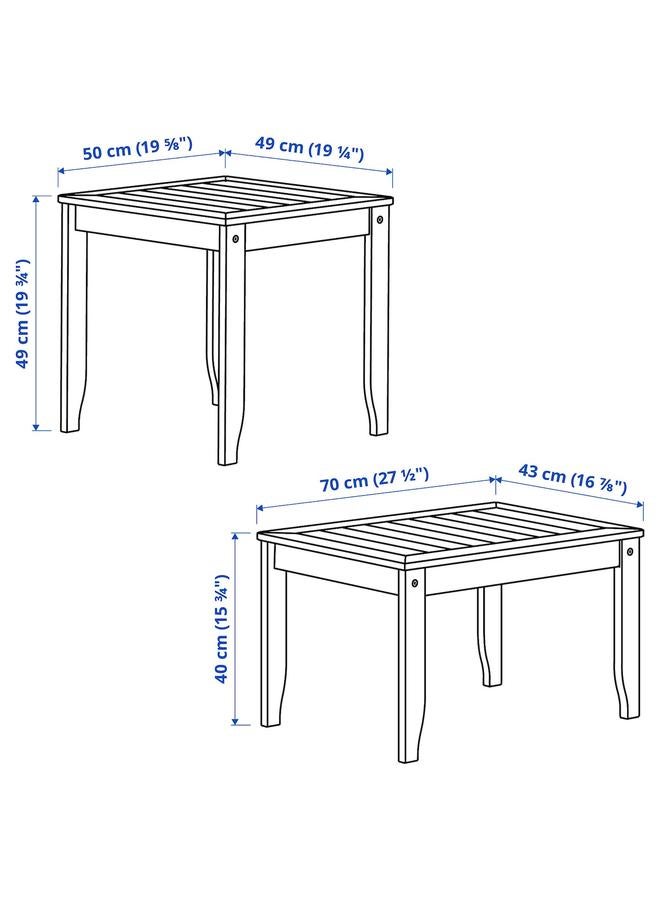 erorex Nest Of Tables, Set Of 2, In/Outdoor Dark Grey - Image 5