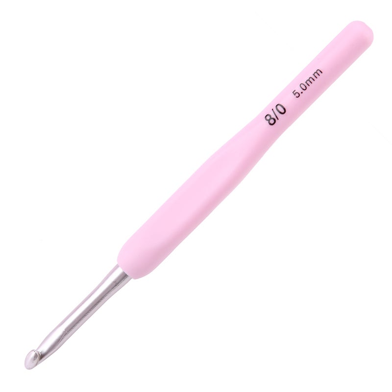 9 PCS Gradient Color Crochet Hook Set Knitting Needles Stitches With Colourful Soft Handle - Image 5