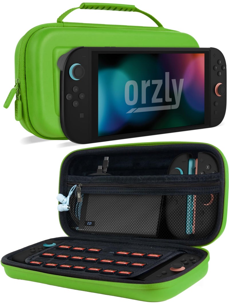 Orzly Case Compatible with Nintendo Switch 2 Protective Travel Carry Case with Screen Padding Game Card microSD Slots Zipped Open Pockets for Accessories 79 Gift Boxed - Image 2