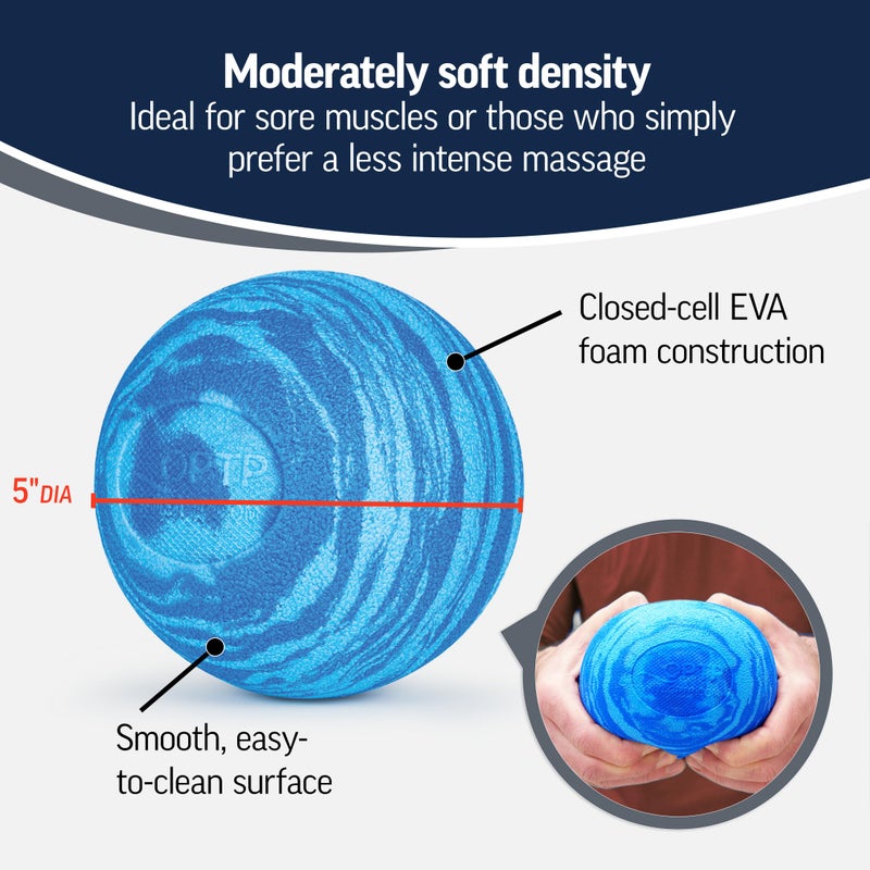 OPTP PRO Soft Release Ball â€“ 5" Foam Massage Ball for Back Pain Relief & Sore Muscles â€“ Ideal for Exercise Recovery and Physical Therapy - Image 3