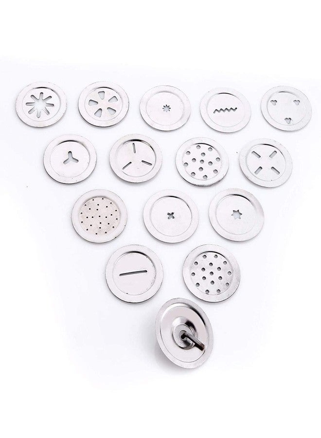 Dweezhet Stainless Steel Cookie Press, Farsan Sev Maker Includes 15 Cookie Disc Shapes Jali 6-Nozzle - Image 5