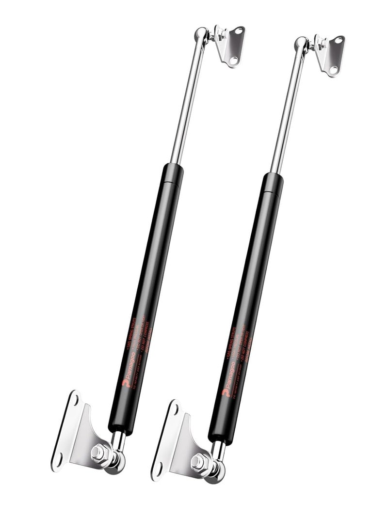 PAMAGOO 25 inch 100 lbs Gas Strut Shocks, 445 N Per Prop with L-Type Mounts for TV Cabinets Heavy Duty Lid Cover RV Bed Basement Floor Door, ONLY FIT 85-115 LBS Weights, 2 Pack Gas Spring by PAMAGOO - Image 1
