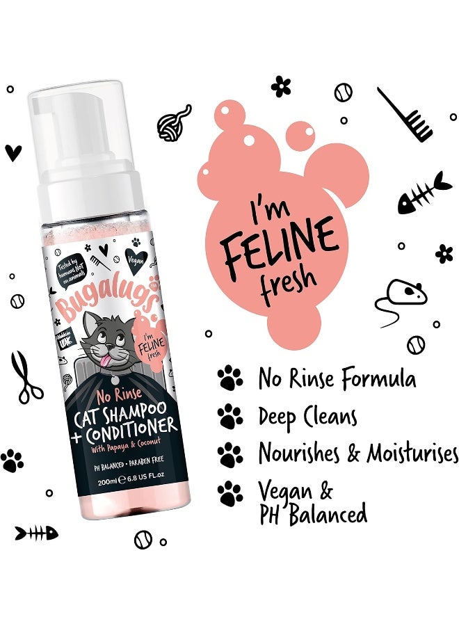 Bugalugs Papaya & Coconut No Rinse Cat Shampoo & Conditioner - 200ML - Image 4