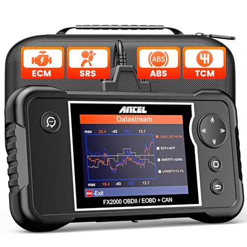 Ancel ANCEL FX2000 Plus OBD2 Scanner Diagnostic Tool with Protective Bag, ABS SRS Transmission Airbag Scan Tool, Check Engine Code Reader, Scanner for Car Lifetime Free Upgrade - Image 1