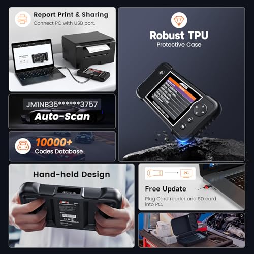 Ancel ANCEL FX2000 Plus OBD2 Scanner Diagnostic Tool with Protective Bag, ABS SRS Transmission Airbag Scan Tool, Check Engine Code Reader, Scanner for Car Lifetime Free Upgrade - Image 5