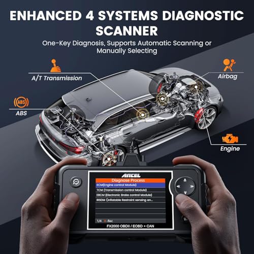 Ancel ANCEL FX2000 Plus OBD2 Scanner Diagnostic Tool with Protective Bag, ABS SRS Transmission Airbag Scan Tool, Check Engine Code Reader, Scanner for Car Lifetime Free Upgrade - Image 2