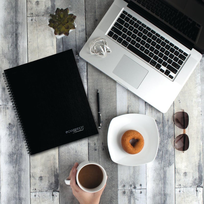 Cambridge Business Notebook, Action Planner, Legal Ruled Paper, 8-1/2" x 11", 80 Sheets, Flexible Soft Touch Cover, Wirebound, Gray (06064) - Image 4