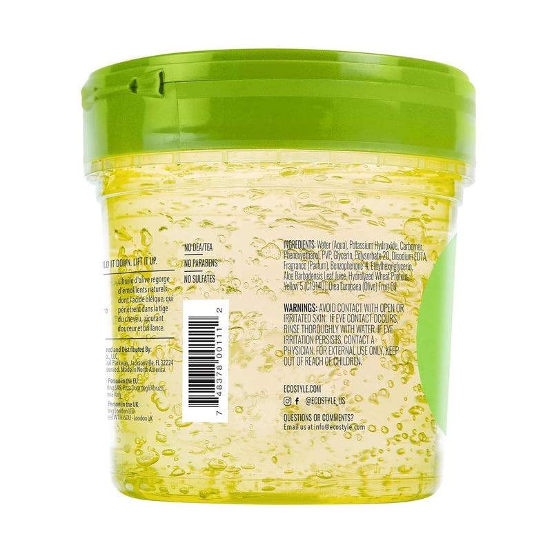 Eco Style Gel Olive Oil Styling - Adds Shine and Tames Split Ends - Delivers Moisture to Scalp - Nourishes And Repairs - Provides Weightless and Superior Hold - Ideal for all Hair - 8 oz - Image 2