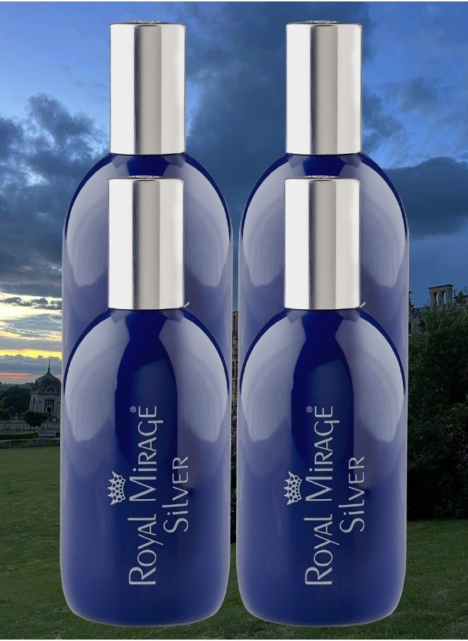 ROYAL MIRAGE 4 Pieces Royal Mirage Silver Perfume For Unisex 120ml EDC  - Image 1