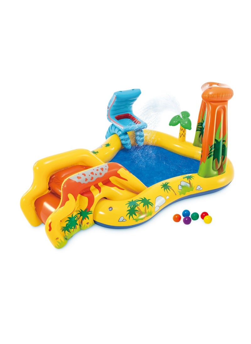 Dinosaur Inflatable Play Center With Slide Size 109x249x191cm