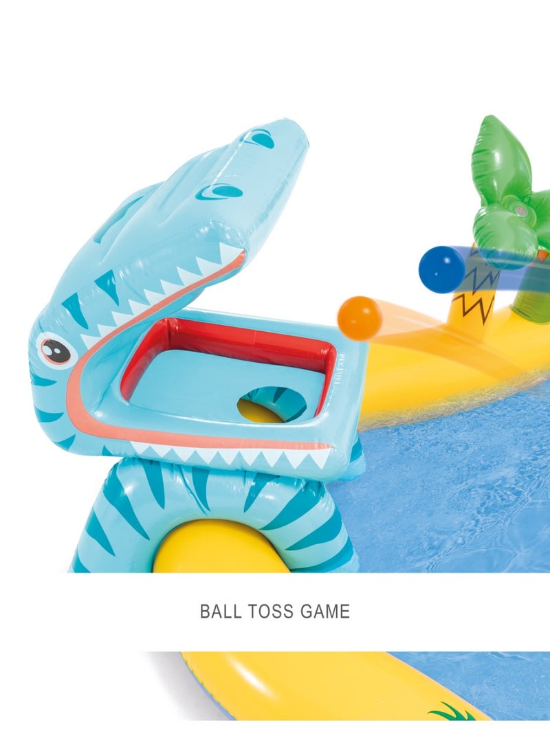 Dinosaur Inflatable Play Center With Slide Size 109x249x191cm
