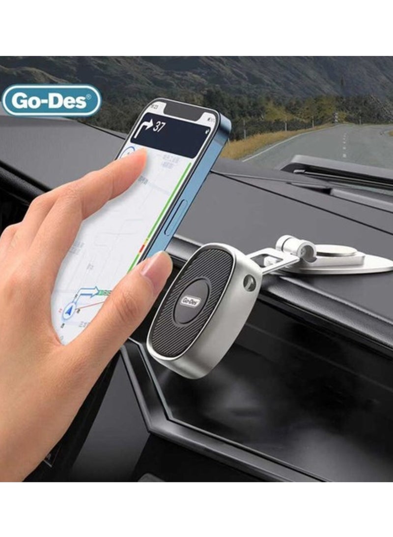 Go-Des GD-HD788 Magnetic Car Interior Phone Holder with Flat Surface Design - Image 2