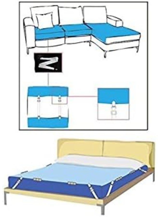 Toweter Bed Sheet Straps Black - Image 2