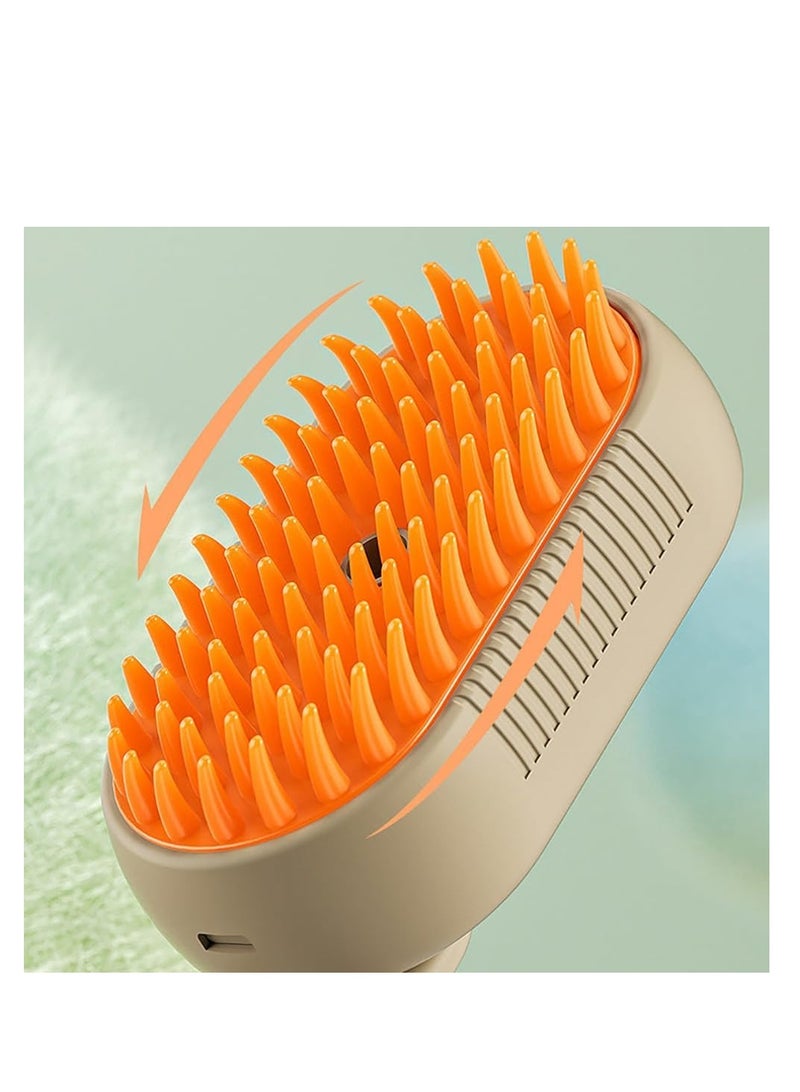 SYOSI Cat Brush with Spray, Pet Dog Brush, Cat Brush, Cleaning Brush for Pet Hair, 3-in-1 Multifunctional Pet Hair Remover, 84 Soft and Rounded Comb Teeth, Ideal for Massage, Care and Hair Removal (Coffee) - Image 4