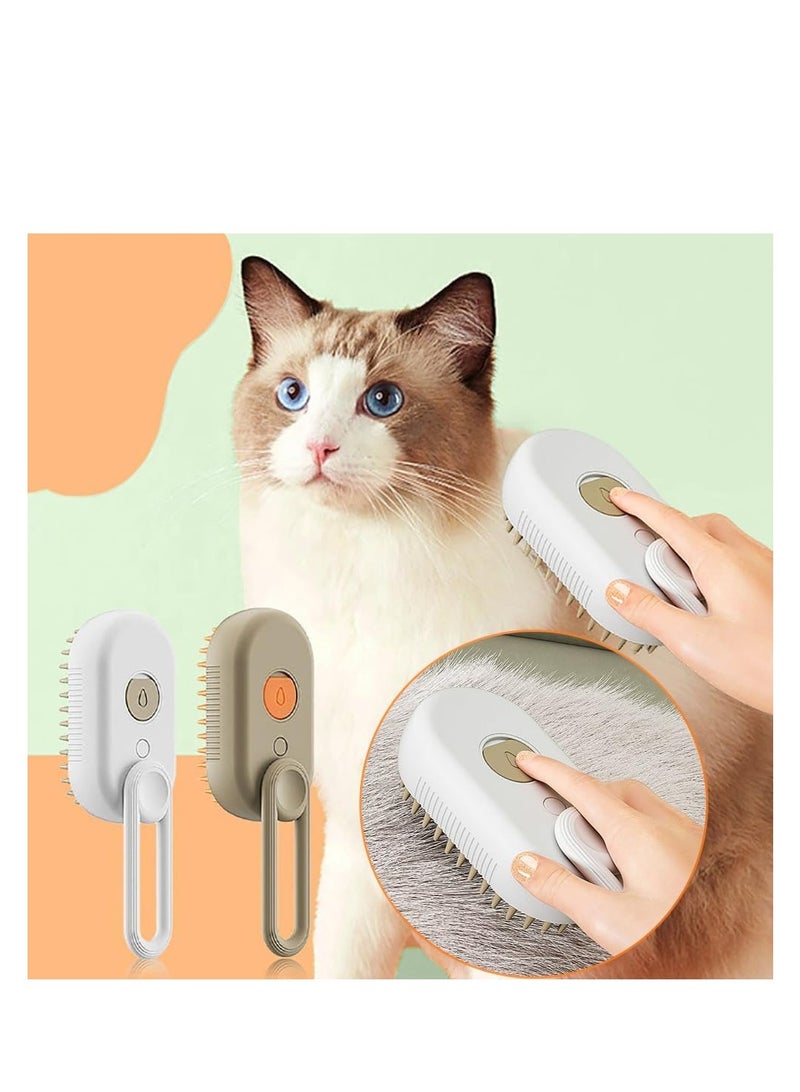 SYOSI Cat Brush with Spray, Pet Dog Brush, Cat Brush, Cleaning Brush for Pet Hair, 3-in-1 Multifunctional Pet Hair Remover, 84 Soft and Rounded Comb Teeth, Ideal for Massage, Care and Hair Removal (Coffee) - Image 5