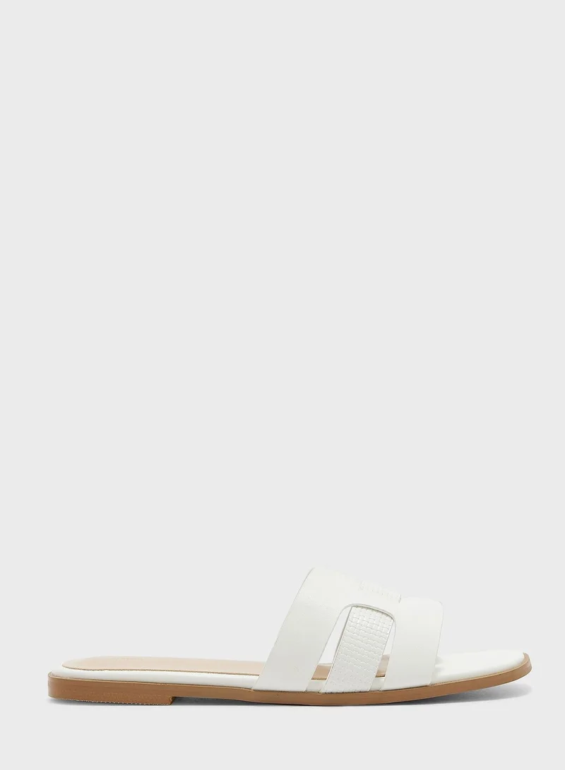 ELLA Square Toe Slide Sandals