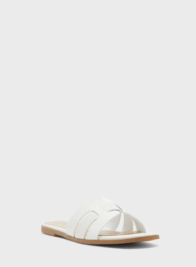 ELLA Square Toe Slide Sandals