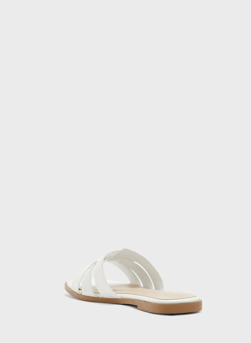 ELLA Square Toe Slide Sandals