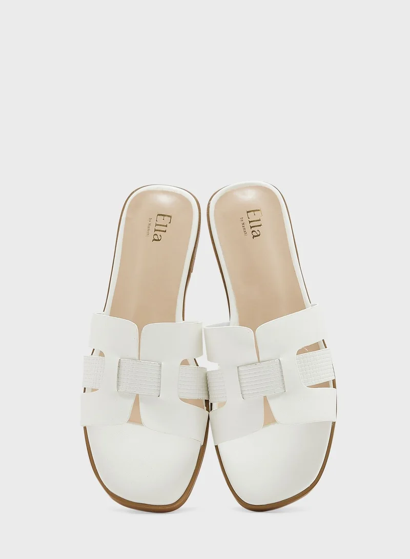 ELLA Square Toe Slide Sandals
