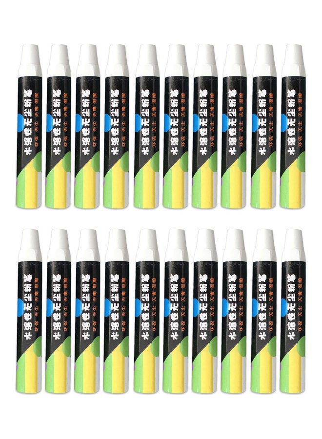 NIBEMINENT 20-Piece Water-soluble Dustless Chalk Set White